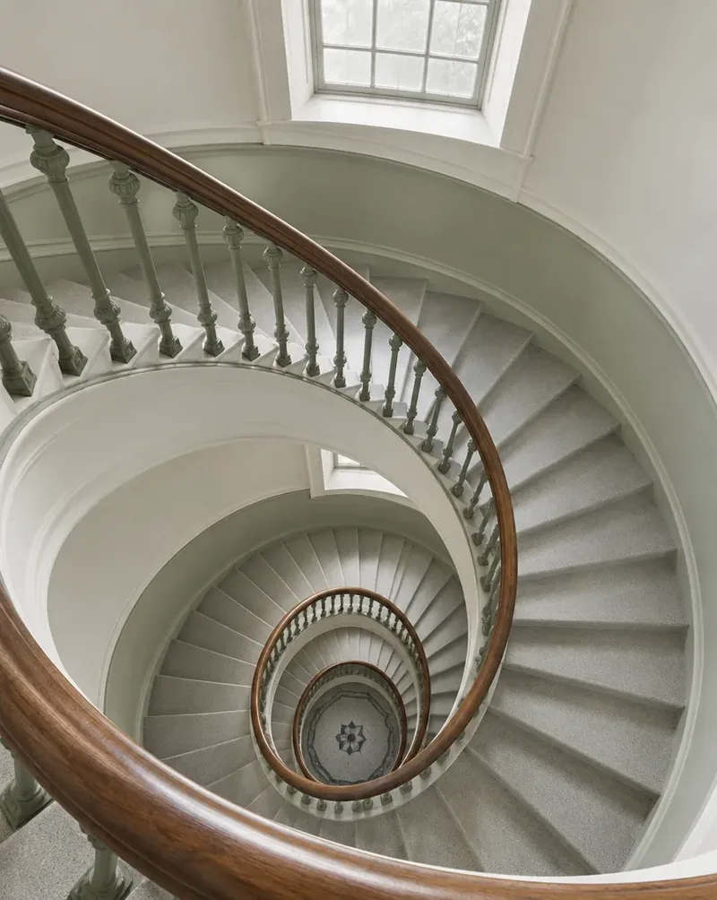 Illustration: a stairwell seen from above
